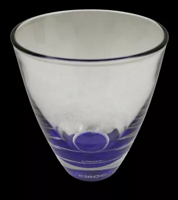 Cîroc Vodka Cocktail Rocks Glass Clear Cobalt Blue Weighted Italy Replacement  • $16.99