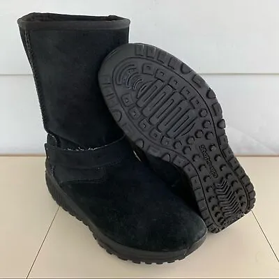 $49 • Buy SKECHERS Shape Ups Boots Women's 10 XF Bollard Black Suede Mid-Calf Boots