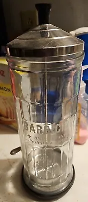 King Research Inc. Barbicide Glass Disinfectant Jar King Vintage Barber • $10