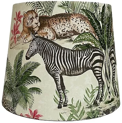 Jungle Animals Safari Lampshade Light Shade Zebra Leopard Bedroom Nursery Gifts • £27.99