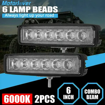 2 X 6 Inch 36W LED Work Light Bar Spot Flood Offroad ATV Fog Truck Driving Lamp • $9.99