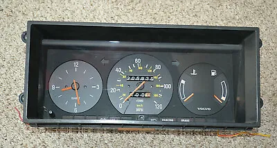 1984 1985 Volvo Instrument Cluster Speedometer 120 Mph Oem 110.008226/089 • $122