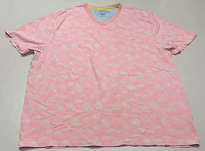 $3.99 • Buy Colours By Alexander Julian V-Neck Palm Tree Print Pink Tee T-Shirt Mens Sz: 4XL