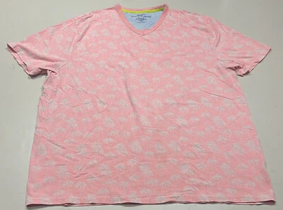 $3.99 • Buy Colours By Alexander Julian V-Neck Palm Tree Print Pink Tee T-Shirt Mens Sz: 4XL