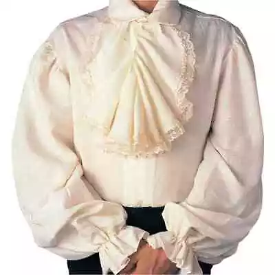 Colonial / Cavalier Shirt Ruffled Pirate Fancy Dress Halloween Costume Accessory • $45.57