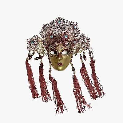 Mask Venetian Venice Carnival Masquerade Made In Italy • $349.99