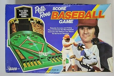 Vintage Pete Rose Score Baseball Action Table Game By Illco Complete • $45