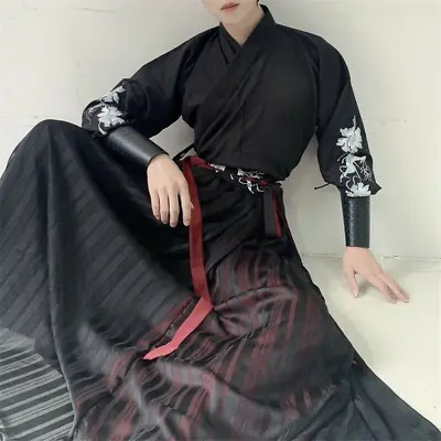 Japanese Clothes Robe Men Kimono Samurai Champloo  Ancient Hanfu Kongfu Costume  • $61.37