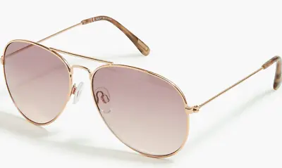 J.Crew Rose Gold Aviator Sunglasses 100%UV Protection Unisex NWT$39.50 • $19.99