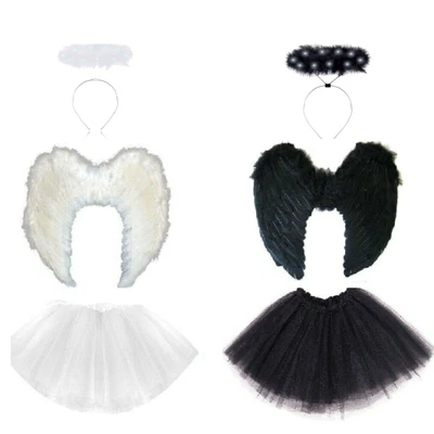 £8.96 • Buy Halloween Adult Angel Costume Halo Devil Fairy Wings Tutu Fancy Dress Party