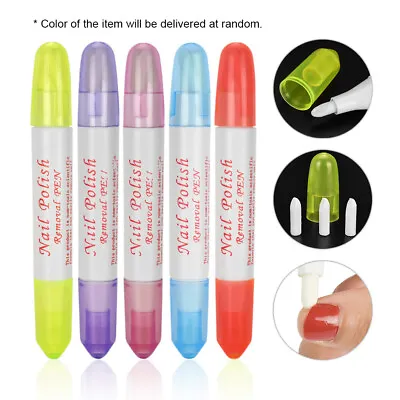 Nail Art Polish Corrector Remover Cleaner Pen Tool 15 Replaceable Tips Head O8H1 • $7.66