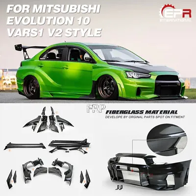 VRS Ver2 Style FRP Unpainted Full Widebody All Body Kits For Mitsubishi EVO 10 X • $4050