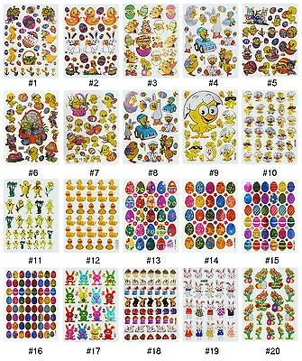 #153S Easter Egg Animal Children Kids Reward Craft Deco Scrapbooking Stickers • £1.19