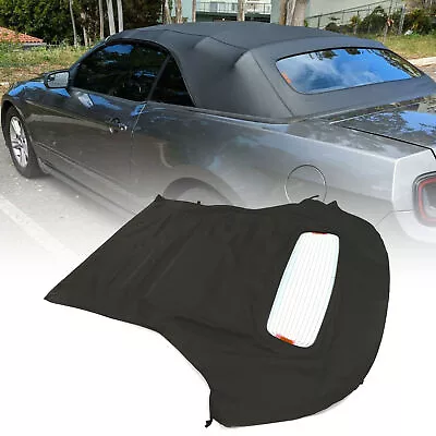 For Ford Mustang 2005-14 Convertible Soft Top W/ Glass Window - Black Sailcloth • $214.99