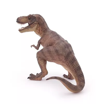 Papo Brown Standing Tyrannosaurus T Rex Dinosaur Toy Model Figure 2005 • £11