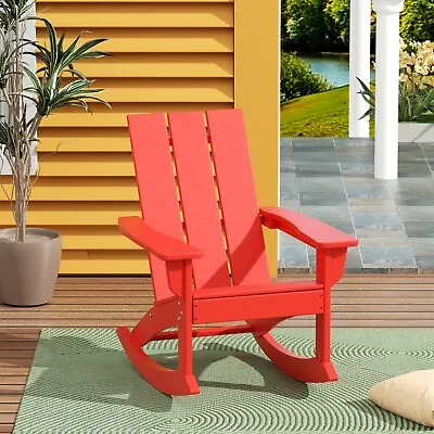 $169.99 • Buy Adirondack Rocking Chair For Outdoor Indoor Patio Garden Porch Balcony Deck Pool