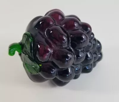 Vintage Murano Glass Purple Grape Cluster Hand Blown Fruit Kitchen Decor  • $19.95