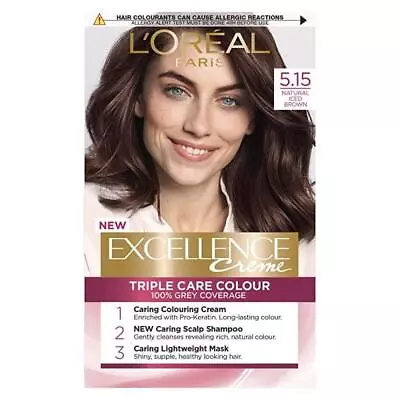 L'Oreal Excellence Creme Triple Care Colour 5.15 Natural Iced Brown • £13.40