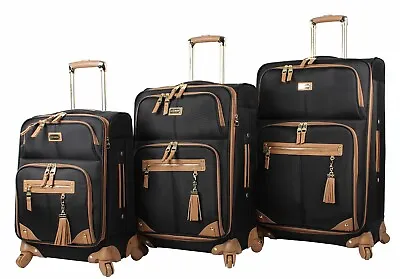 Steve Madden Designer Luggage Collection - 3 Piece Softside Spinner Suitcase Set • $329.99