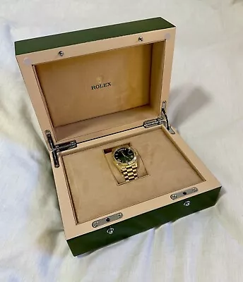 Rolex Watch Box Case Storage Watch Green Datejust Display FAST PRIORITY SHIPPING • $199.99