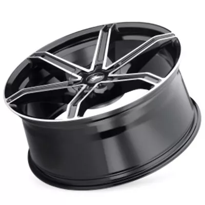 1 New 22X9.5 Mazzi Stilts Black-Machined Wheel/rim 5x139.7 ET18 371-22988B • $264.52