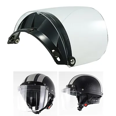 Universal 3-Snap Open Face Motorcycle Helmet Flip Up Face Visor Wind Shield F1A8 • $11.99
