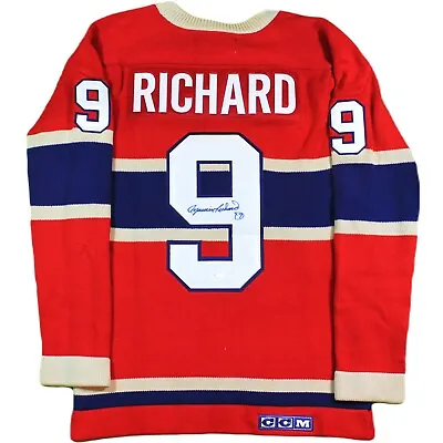 JSA MAURICE RICHARD Montreal Canadiens SIGNED CCM® Wool JERSEY W/COA Autographed • $3395