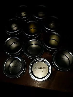 11 Magnetic Spice Jars W/ Window Top & Sift-Pour  • $12