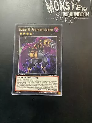 Yugioh Number 80: Rhapsody In Berserk Rare Prio-en045 Mixed Editions • £2