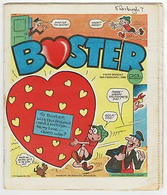 £1 • Buy Buster Comic 16th February 1985 Chalky X-Ray Specs Leopard Lime St