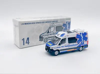 1/64 Alloy Diecast Model Mercedes-Benz Sprinter Singapore Emergency Ambulance • $44.99