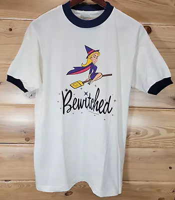 Vintage Bewitched Witch Ringer Shirt Men Size Large TV SHOW Promo 1995 90s • $79.99