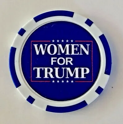 Women For Trump - Magnetic Clay Poker Chip - Golf Ball Marker - Blue • $6.95