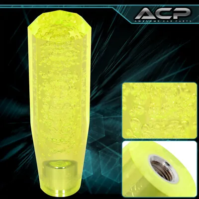 Yellow 150mm 6  Long Extended Manual Short Throw Shift Knob Octagon Bubble Style • $18.99