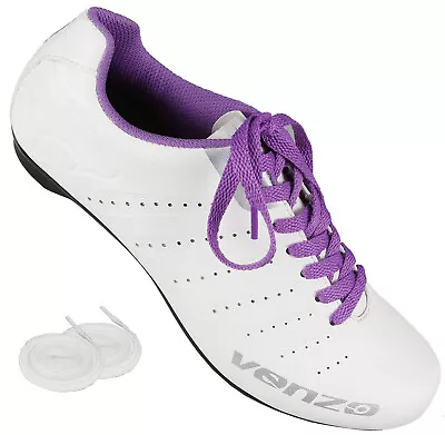 Venzo Women Lace Road Bike For Shimano SPD SL Look Cycling Bicycle Shoes • $59.98