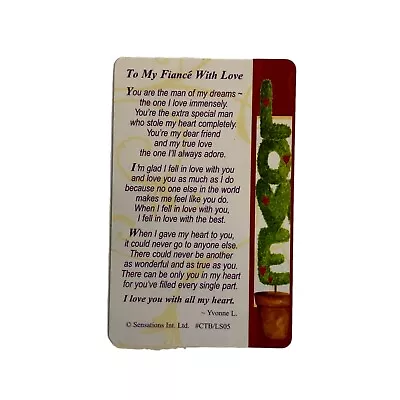 £4.49 • Buy Sentimental Keepsake Wallet Purse Card Fiance With Love Sentimentel Christmas