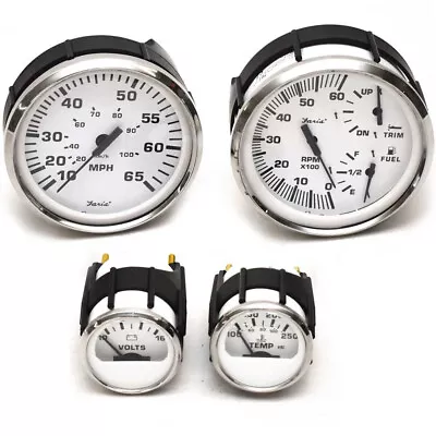 Faria Boat Gauge Set | Mercury Euro Silver Series (Set Of 4) • $286.62