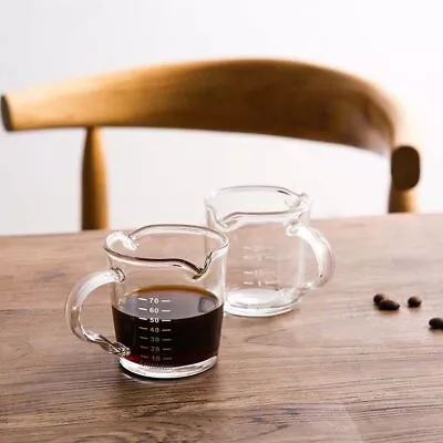 Kitchen Milk For Espresso Coffee Glass Measuring Cup Ounce Cup Jigger Coffeware • £5.53