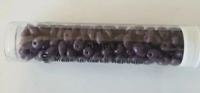 $2.50 • Buy Preciosa, Czech Pressed Twin - Purple - 5 X 2.5 Mm, Two Holes (8193)