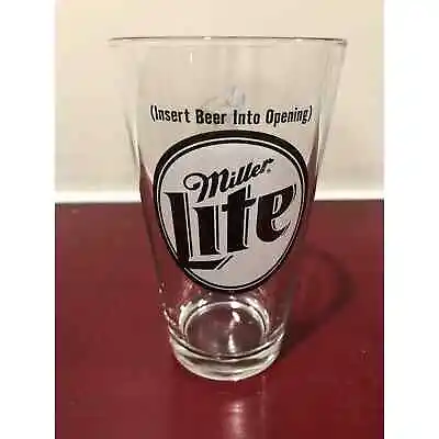 MN Vikings Miller Lite Collectible Beer Drink Glass Insert Beer Into Opening • $28.99