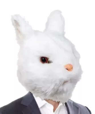 White Furry Rabbit Mask • £15