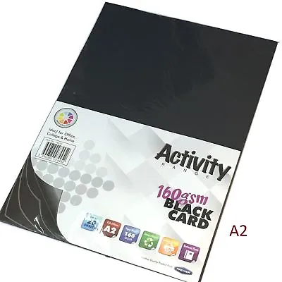 A2 Thick Paper Sheets Craft Cards 160 Gsm Black Printer Art Scrap Book Halloween • £11.15