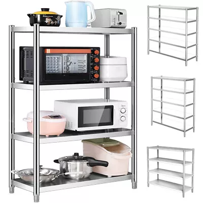 Commercial Kitchen Stainless Steel Shelf Unit Metal Workshop Garage Storage Rack • £49.95