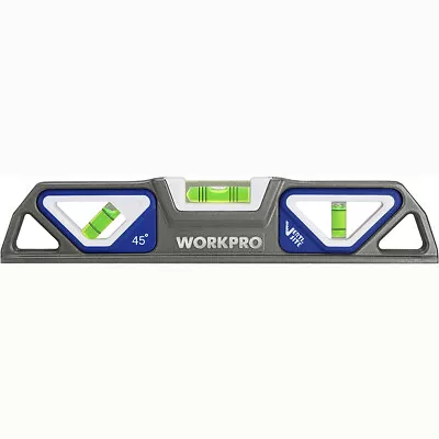 WORKPRO 10'' Magnetic Torpedo Level 3 Bubble Vials For 0°/90°/45° Measurements • $22.99