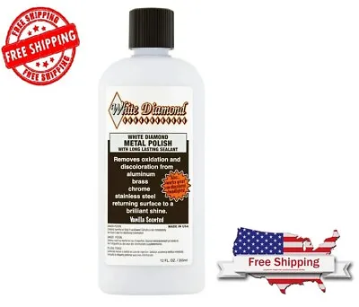 White Diamond Metal Polish With Long Lasting Sealant Metal Cleaner 12 Fl Oz • $18.50