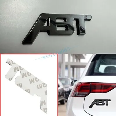 ABT Gloss Black Car Rear Tailgate Boot Badge Emblem Fit For VW Seat Audi Skoda • £4.98