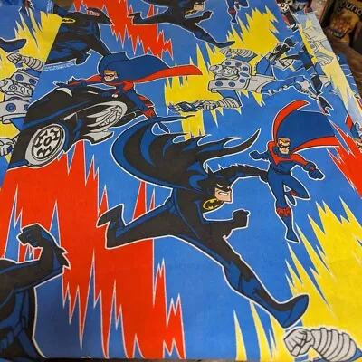 Batman Robin Mr. Freeze Twin Sheet Set Bibb Company Red Blue Vtg NOS • $32.99