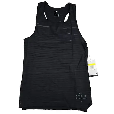 Nike Dri-FIT ADV Run Division Men's Small Pinnacle Running Tank Black DQ4774-010 • $44.95