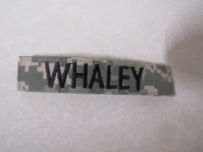 Military Patch Hook And Loop Acu Name Tape With Name Whaley • $2.79