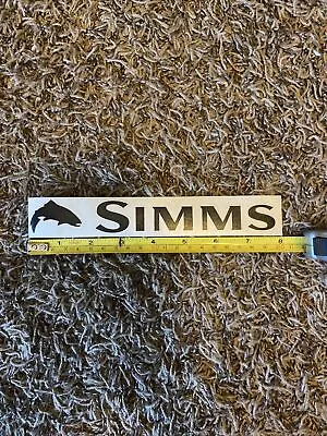 Simms Trout Fly Fishing Sticker Decal Black Approx 8” • $5